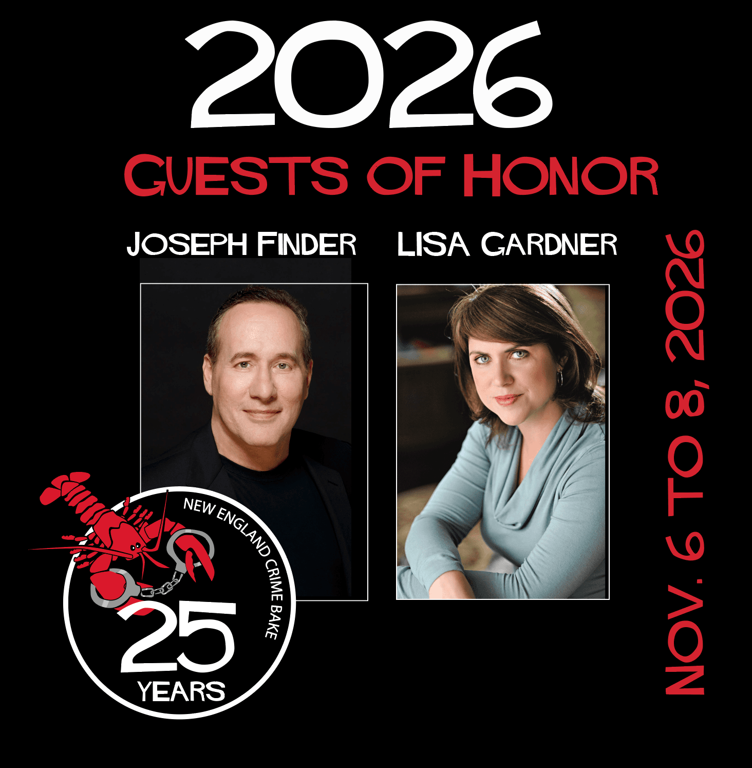 Guests of Honor 2026 Joseph Finder Lisa Gardner